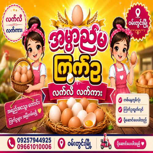 အမွှာညီမ ကြက်ဥဆိုင် Logo